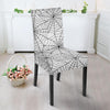 White Spider Web Pattern Print Chair Cover-grizzshop