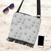 White Spider Web Pattern Print Crossbody Bags-grizzshop