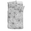 White Spider Web Pattern Print Duvet Cover Bedding Set-grizzshop