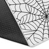 White Spider Web Pattern Print Floor Mat-grizzshop