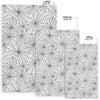 White Spider Web Pattern Print Floor Mat-grizzshop