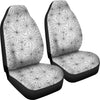 White Spider Web Pattern Print Universal Fit Car Seat Cover-grizzshop