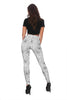 White Spider Web Print Pattern Women Leggings-grizzshop