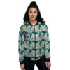 White Tiger Japanese Print Pattern Women's Bomber Jacket-grizzshop