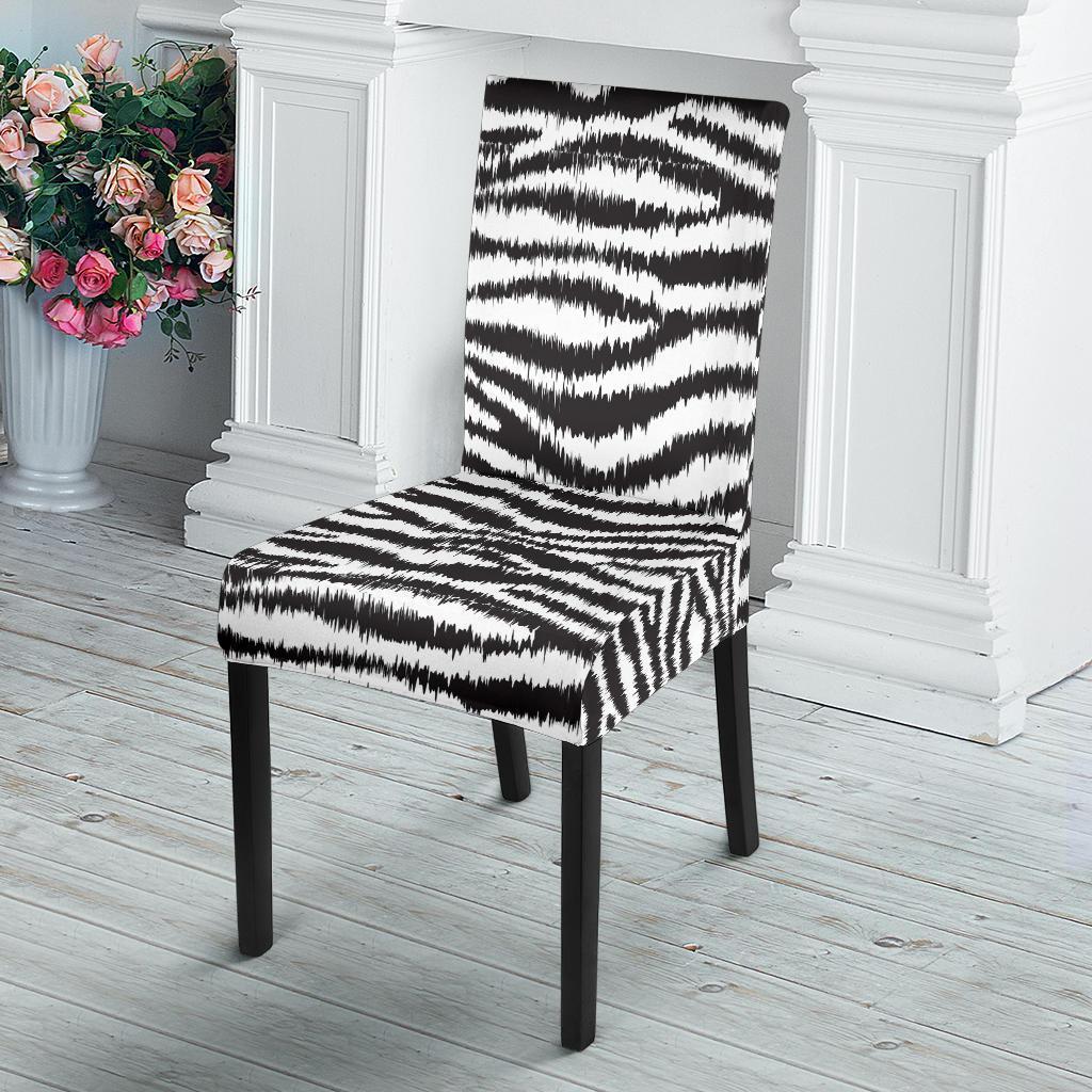 White Tiger Pattern Print Chair Cover-grizzshop