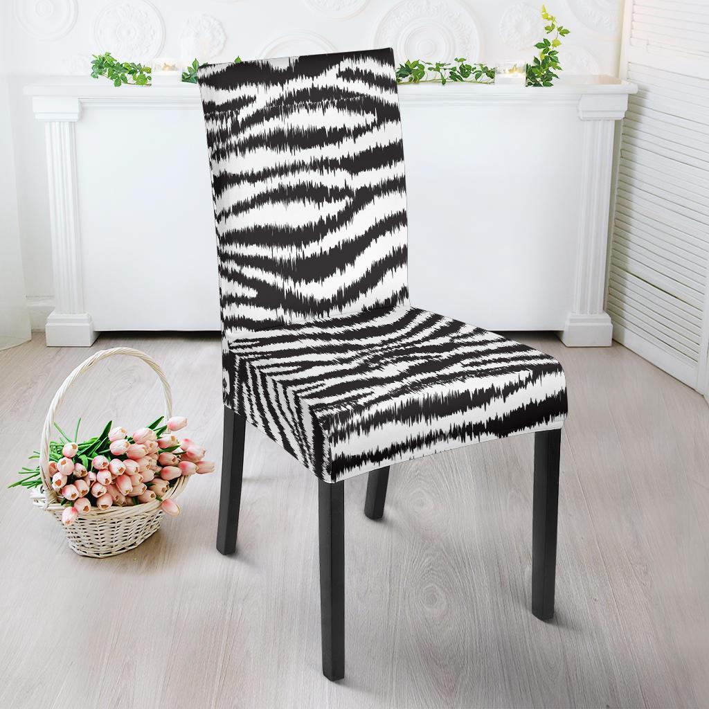 White Tiger Pattern Print Chair Cover-grizzshop