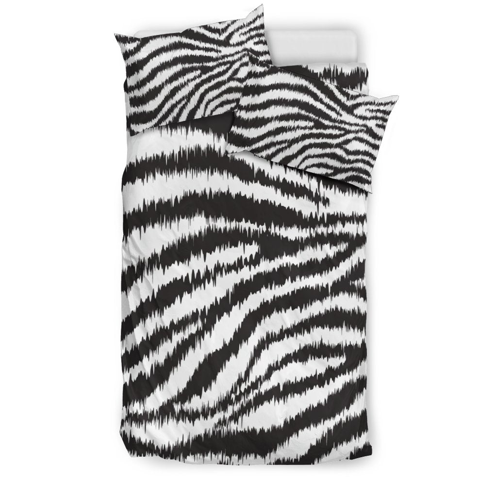 White Tiger Pattern Print Duvet Cover Bedding Set-grizzshop
