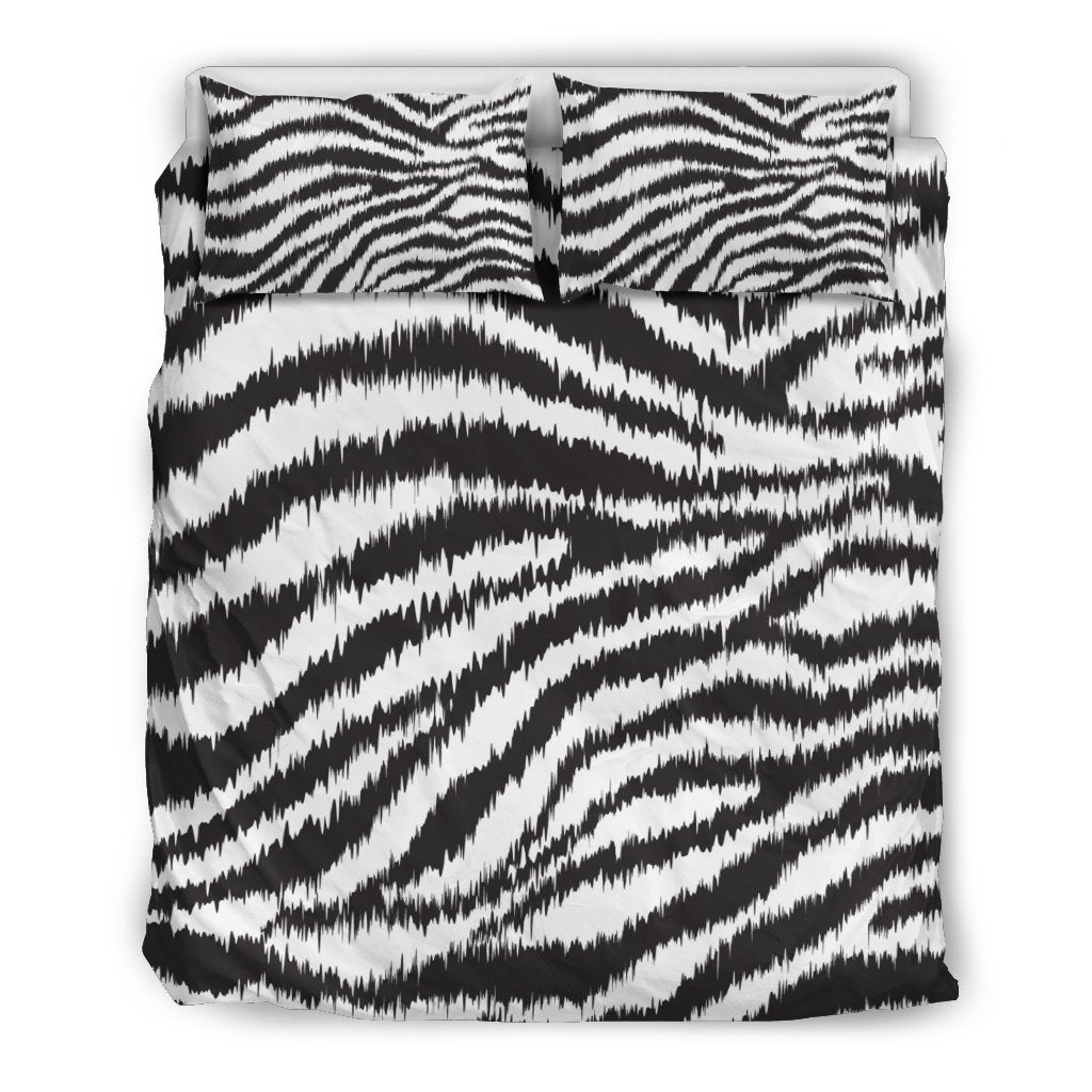White Tiger Pattern Print Duvet Cover Bedding Set-grizzshop