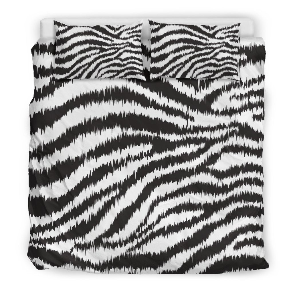 White Tiger Pattern Print Duvet Cover Bedding Set-grizzshop
