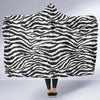 White Tiger Pattern Print Hooded Blanket-grizzshop