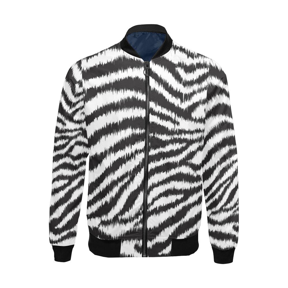 Men's Casual Tiger Print Varsity Jacket Street Style Bomber - Temu