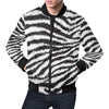 White Tiger Pattern Print Men's Bomber Jacket-grizzshop