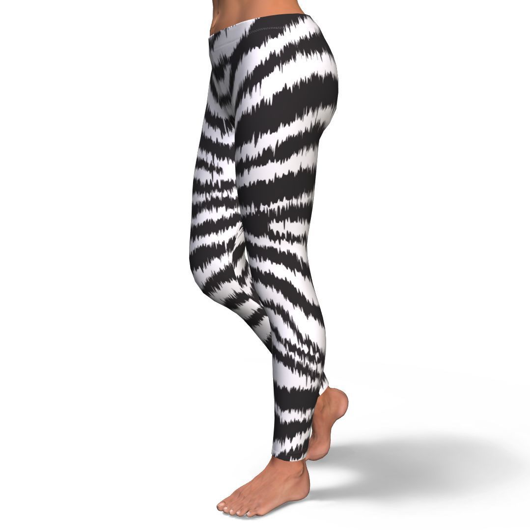 White Tiger Pattern Print Pattern Women Leggings-grizzshop