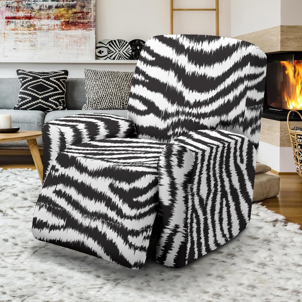 White Tiger Pattern Print Recliner Cover-grizzshop