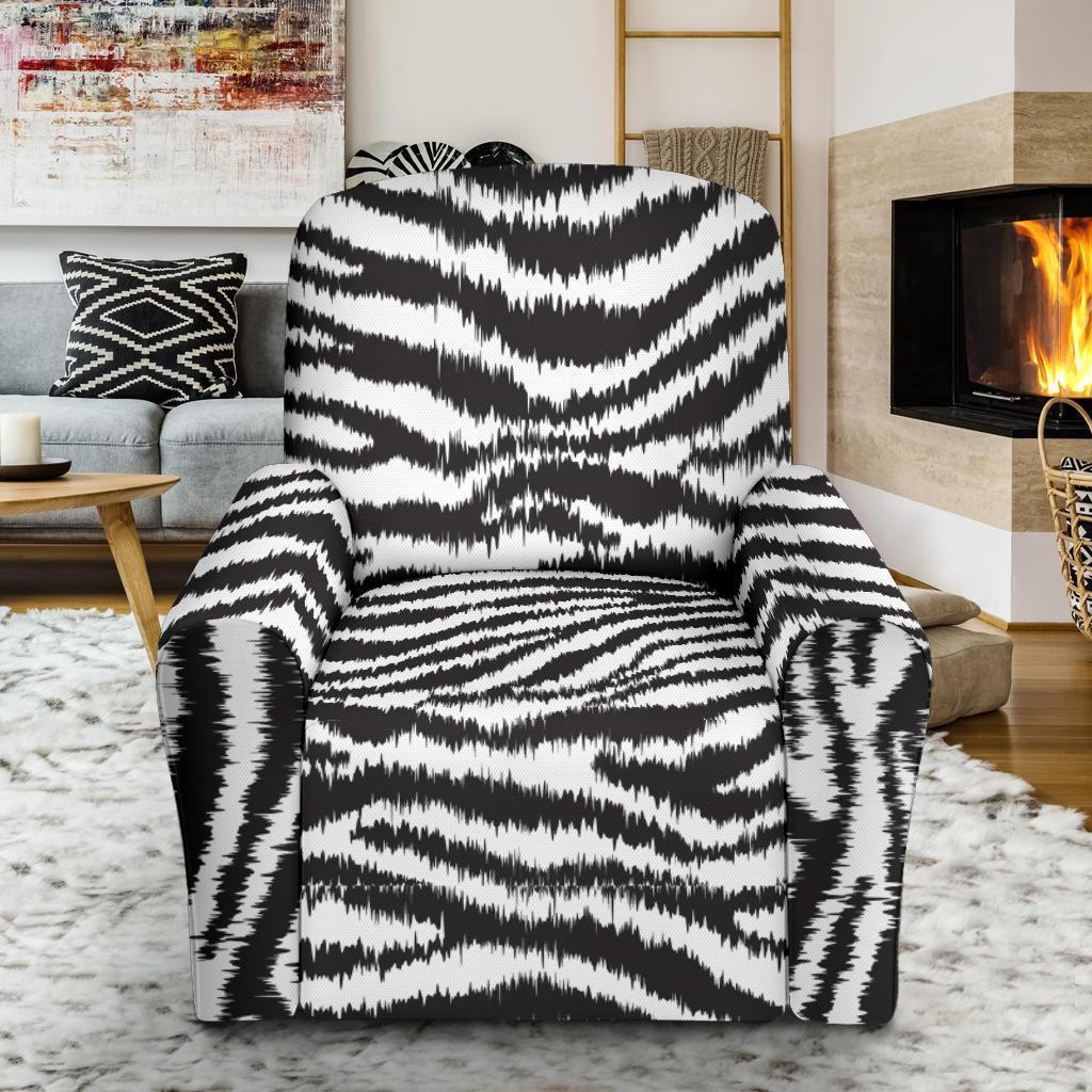 White Tiger Pattern Print Recliner Cover-grizzshop