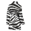 White Tiger Pattern Print Women Long Robe-grizzshop