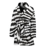 White Tiger Pattern Print Women Long Robe-grizzshop