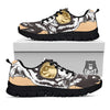 White Tiger With Sunglasses Print Pattern Black Sneaker-grizzshop