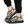 White Tiger With Sunglasses Print Pattern Black Sneaker-grizzshop