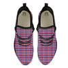 White USA Plaid And Blue Red Print Black Athletic Shoes-grizzshop