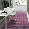 White USA Plaid And Blue Red Print Floor Mat-grizzshop