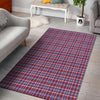 White USA Plaid And Blue Red Print Floor Mat-grizzshop