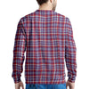 White USA Plaid And Blue Red Print Men's Sweatshirt-grizzshop