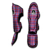 White USA Plaid And Blue Red Print Muay Thai Shin Guards-grizzshop