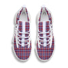 White USA Plaid And Blue Red Print White Gym Shoes-grizzshop