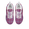 White USA Plaid And Blue Red Print White Sneaker-grizzshop