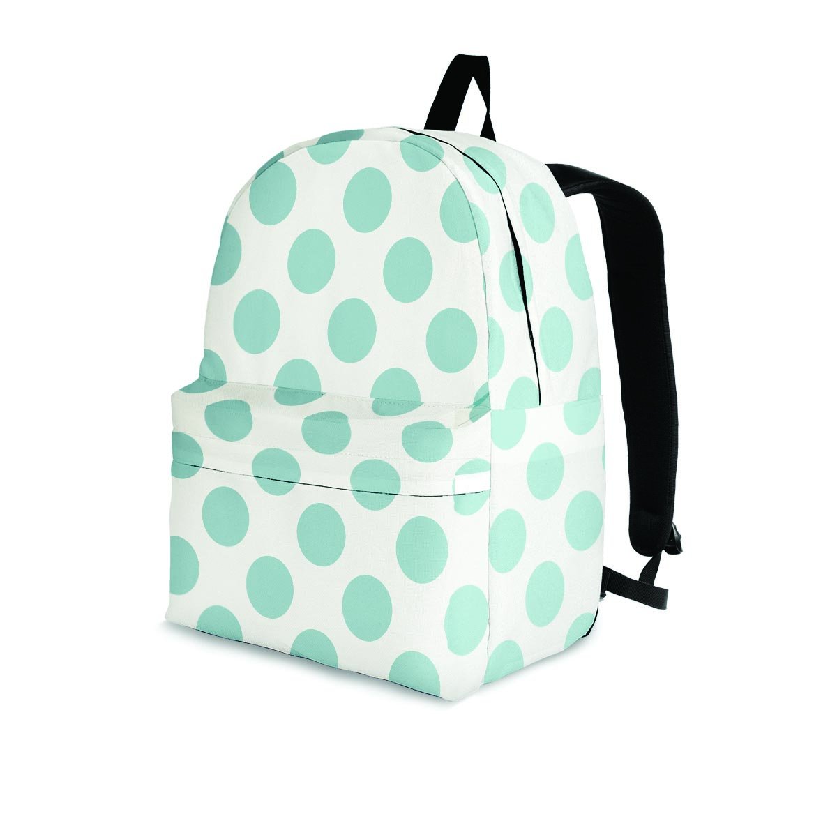 White and Teal Polka Dot Backpack-grizzshop
