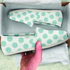 White and Teal Polka Dot Canvas Shoes-grizzshop