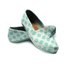 White and Teal Polka Dot Canvas Shoes-grizzshop