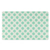 White and Teal Polka Dot Door Mat-grizzshop