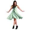 White and Teal Polka Dot Dress-grizzshop