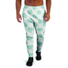 White and Teal Polka Dot Men's Joggers-grizzshop