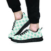 White and Teal Polka Dot Men's Sneakers-grizzshop