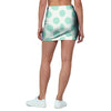 White and Teal Polka Dot Mini Skirt-grizzshop