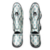 White and Teal Polka Dot Muay Thai Shin Guard-grizzshop