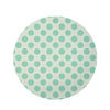 White and Teal Polka Dot Round Rug-grizzshop