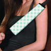 White and Teal Polka Dot Seat Belt Cover-grizzshop