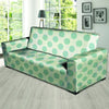 White and Teal Polka Dot Sofa Cover-grizzshop