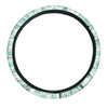 White and Teal Polka Dot Steering Wheel Cover-grizzshop