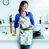 White and Teal Polka Dot Women's Apron-grizzshop