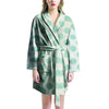 White and Teal Polka Dot Women's Robe-grizzshop