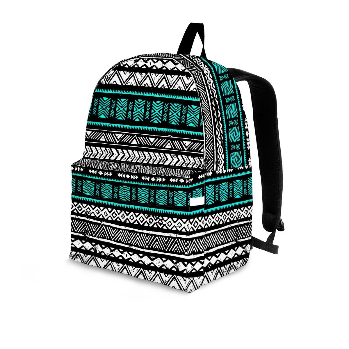 White and Turquoise Tribal Navajo Hand Drawn Backpack-grizzshop