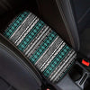 White and Turquoise Tribal Navajo Hand Drawn Car Console Cover-grizzshop