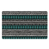 White and Turquoise Tribal Navajo Hand Drawn Door Mat-grizzshop