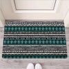 White and Turquoise Tribal Navajo Hand Drawn Door Mat-grizzshop