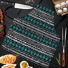 White and Turquoise Tribal Navajo Hand Drawn Men's Apron-grizzshop